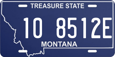 MT license plate 108512E