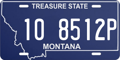 MT license plate 108512P