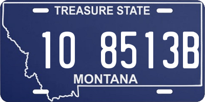 MT license plate 108513B