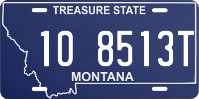 MT license plate 108513T