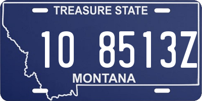 MT license plate 108513Z