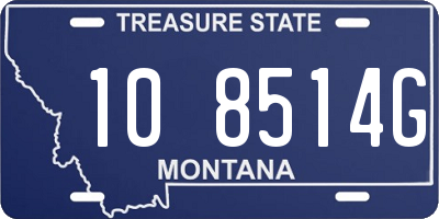 MT license plate 108514G