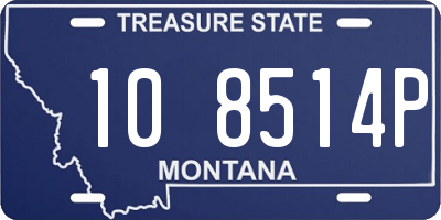 MT license plate 108514P