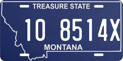 MT license plate 108514X