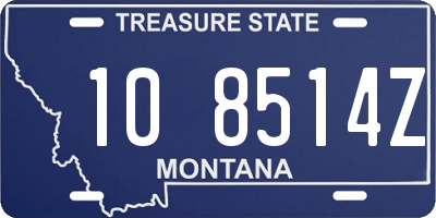 MT license plate 108514Z