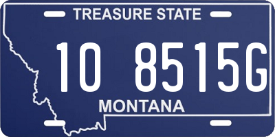 MT license plate 108515G