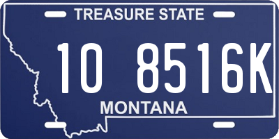 MT license plate 108516K