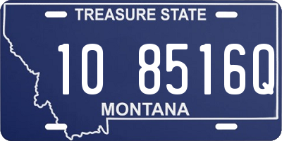 MT license plate 108516Q