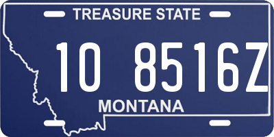 MT license plate 108516Z