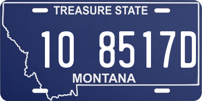 MT license plate 108517D