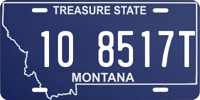 MT license plate 108517T