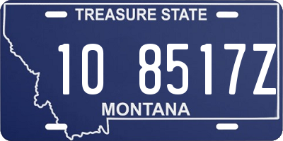 MT license plate 108517Z