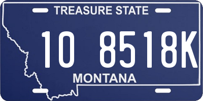 MT license plate 108518K