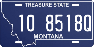 MT license plate 108518Q