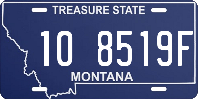 MT license plate 108519F