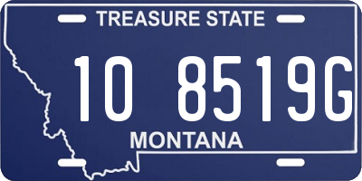 MT license plate 108519G