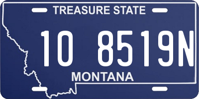 MT license plate 108519N