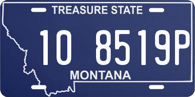 MT license plate 108519P