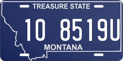 MT license plate 108519U