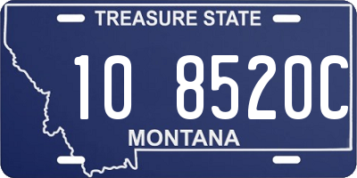 MT license plate 108520C