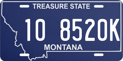 MT license plate 108520K