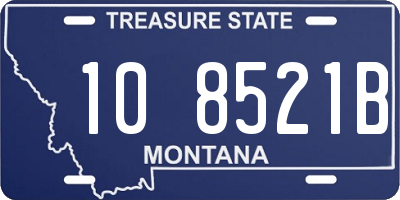 MT license plate 108521B