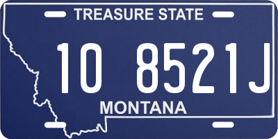 MT license plate 108521J