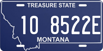 MT license plate 108522E