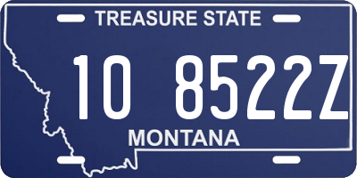 MT license plate 108522Z