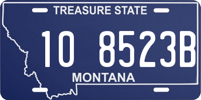 MT license plate 108523B