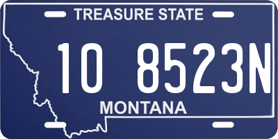 MT license plate 108523N