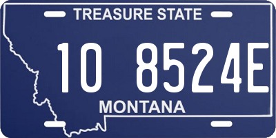 MT license plate 108524E