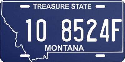 MT license plate 108524F