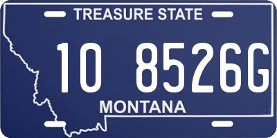 MT license plate 108526G