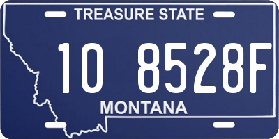 MT license plate 108528F