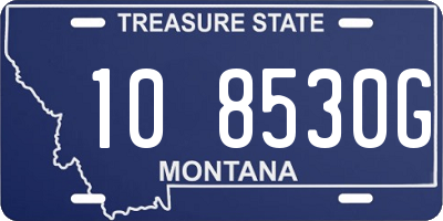 MT license plate 108530G