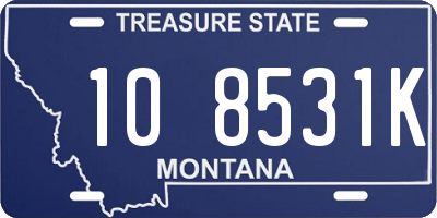 MT license plate 108531K