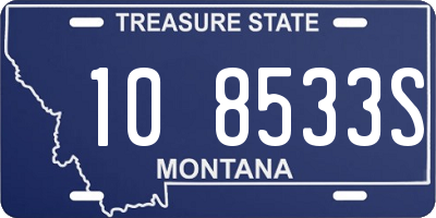 MT license plate 108533S