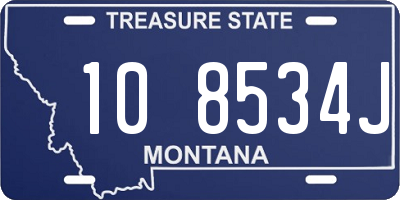 MT license plate 108534J