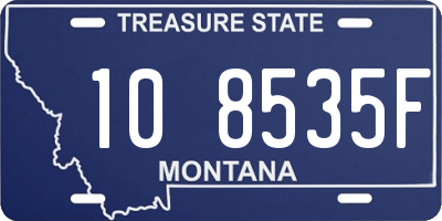 MT license plate 108535F