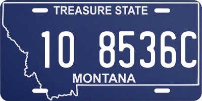 MT license plate 108536C