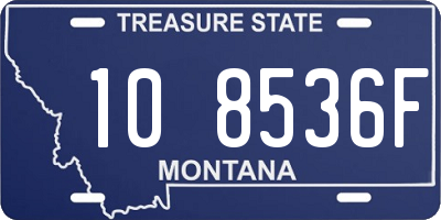 MT license plate 108536F