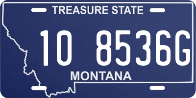 MT license plate 108536G