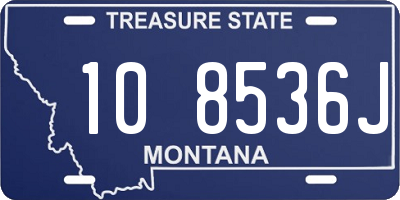 MT license plate 108536J