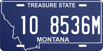 MT license plate 108536M