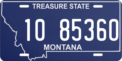 MT license plate 108536O