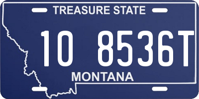 MT license plate 108536T