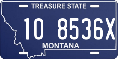 MT license plate 108536X