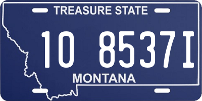 MT license plate 108537I