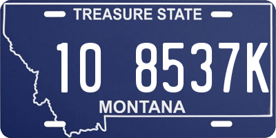 MT license plate 108537K